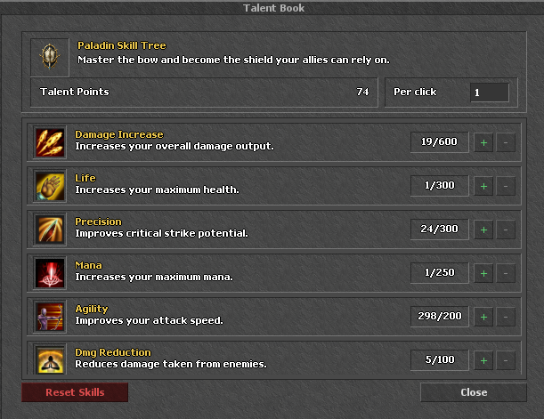 Paladin Skill Tree